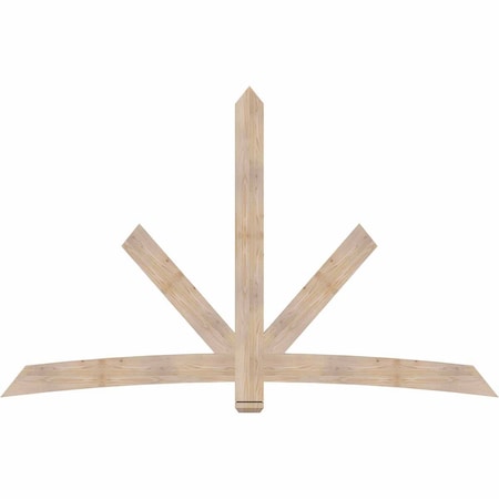 Ekena Millwork Alberta Smooth Timber Gable Bracket, Douglas Fir, 96"W x 60"H x 1 1/2"D x 5 1/2"F, 15/12 Pitch GBW096X60X0206ALB00SDF